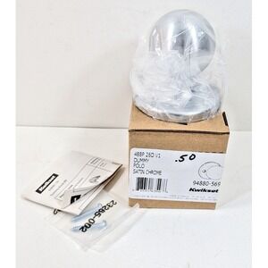 2 Kwikset Door Knob Polo 488P 26 BBPKG Half Dummy POLO Stain Chrome Hardware